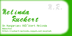 melinda ruckert business card